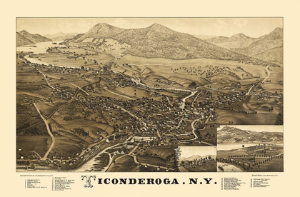 Picture of TICONDEROGA CITY NEW YORK - BECK 1884