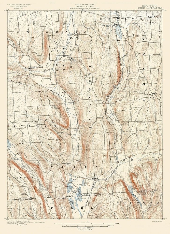 Picture of TULLY NEW YORK QUAD - USGS 1900