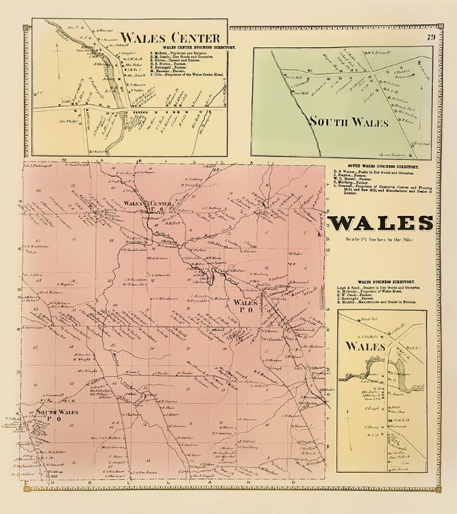 Picture of WALES NEW YORK LANDOWNER - STONE 1866