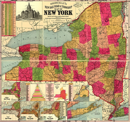 Picture of NEW YORK RAILROADS AND TOWNSHIPS - BRIDGMAN 1896
