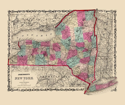 Picture of NEW YORK - JOHNSON 1860