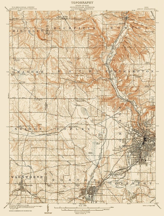 Picture of AKRON OHIO QUAD - USGS 1905