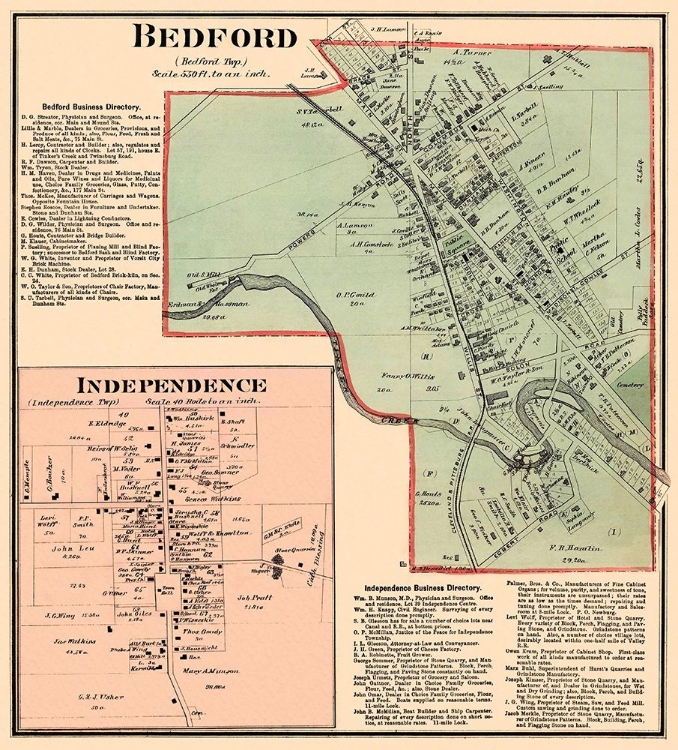 Picture of BEDFORD, INDEPENDENCE OHIO LANDOWNER - TITUS 1874