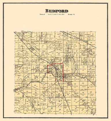 Picture of BEDFORD OHIO LANDOWNER - TITUS 1874