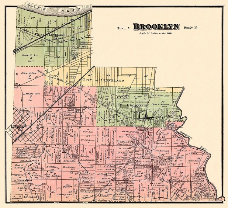 Picture of BROOKLYN OHIO LANDOWNER - TITUS 1876