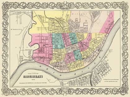 Picture of CINCINNATI OHIO - COLTON 1855
