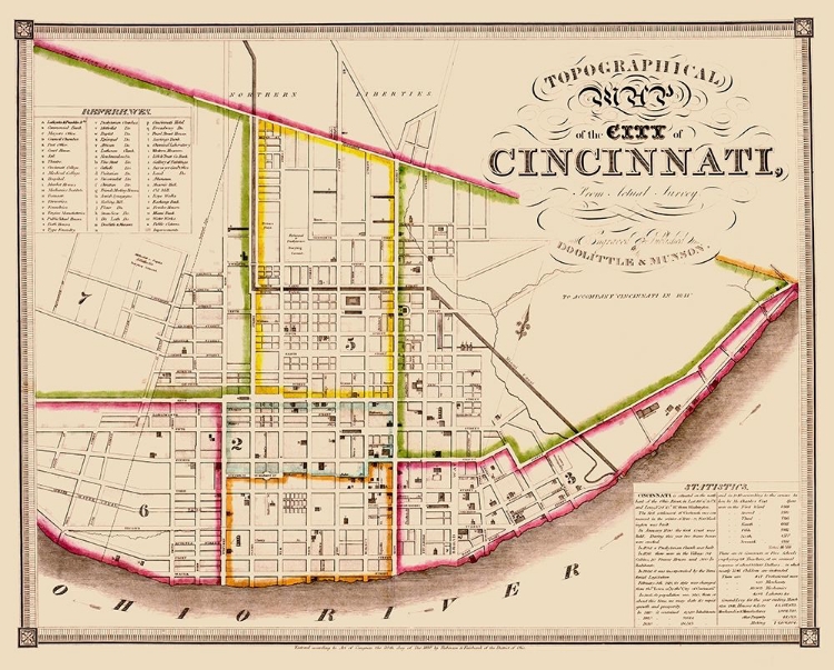 Picture of CINCINATTI OHIO - DOOLITTLE 1871