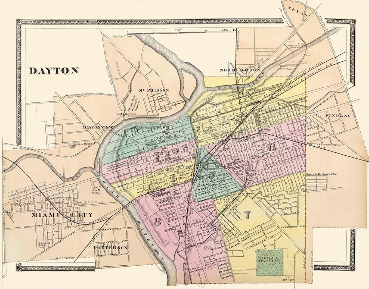 Picture of DAYTON OHIO - WALLING 1876