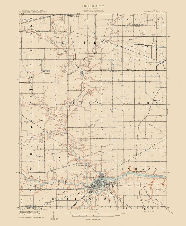 Picture of DEFIANCE OHIO QUAD - USGS 1909