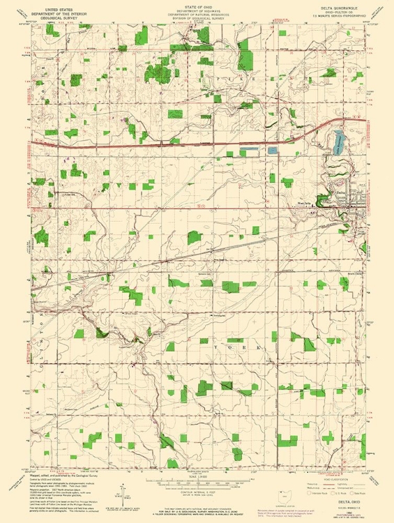 Picture of DELTA OHIO QUAD - USGS 1960