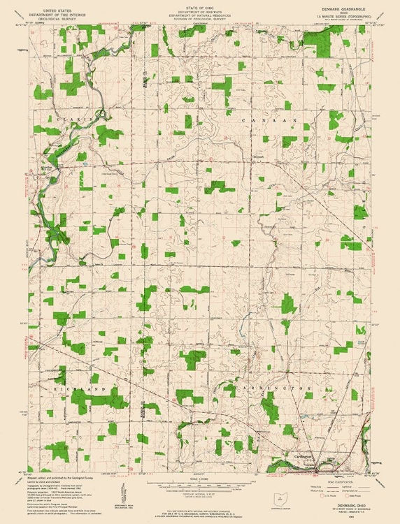 Picture of DENMARK OHIO QUAD - USGS 1961