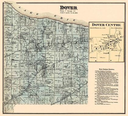 Picture of DOVER OHIO LANDOWNER - TITUS 1876