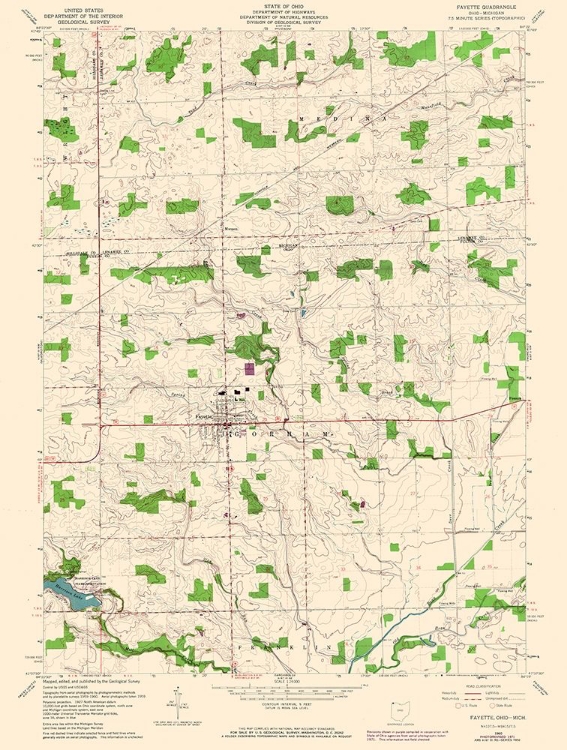 Picture of FAYETTE OHIO QUAD - USGS 1960