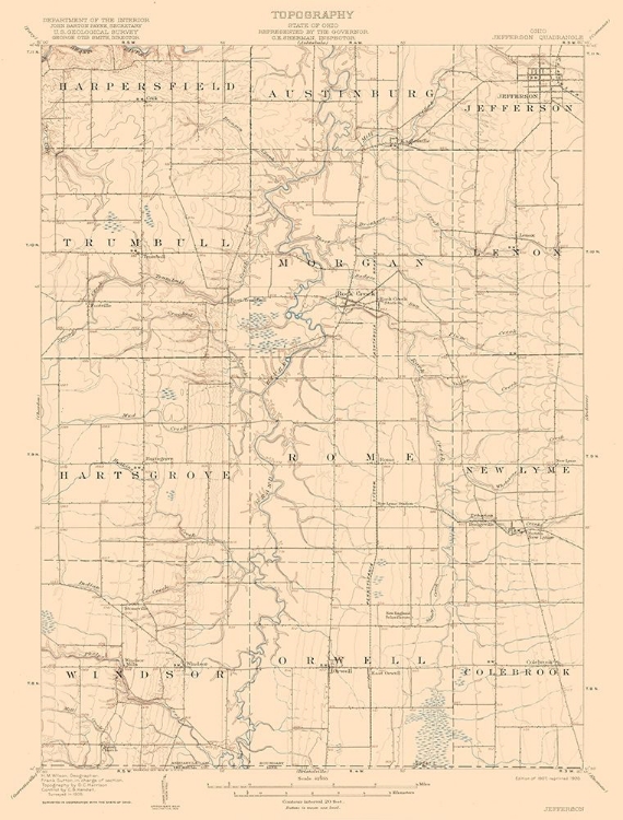 Picture of JEFFERSON OHIO QUAD - USGS 1907
