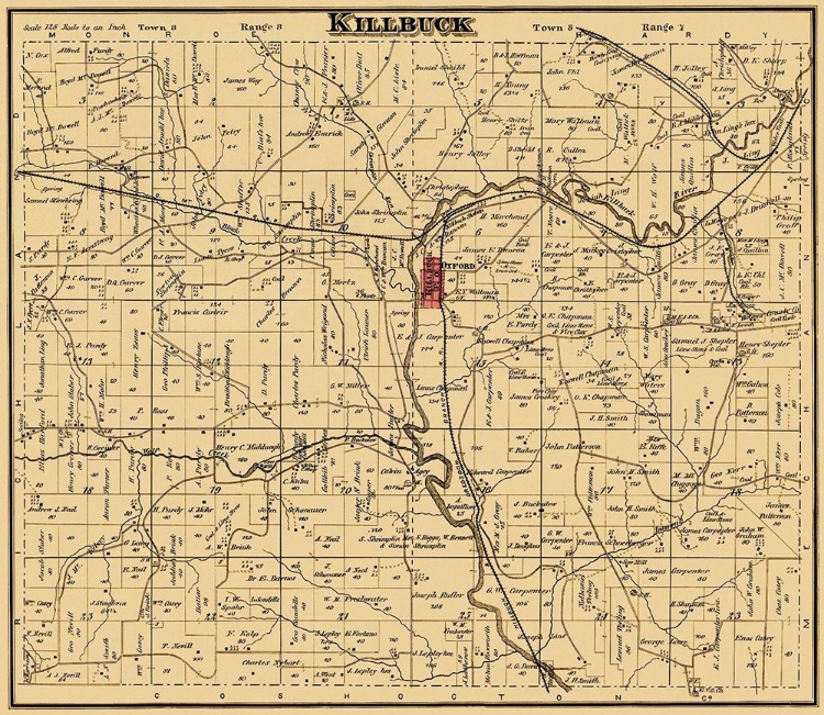 Picture of KILLBUCK OHIO LANDOWNER - CRING 1876