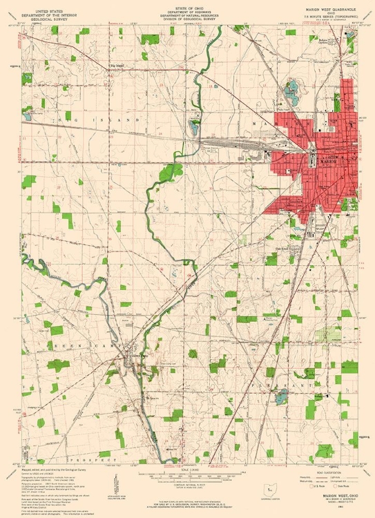 Picture of WEST MARION OHIO QUAD - USGS 1961