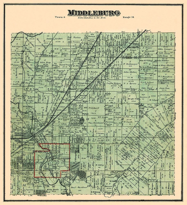 Picture of MIDDLEBURG OHIO LANDOWNER - STEWART 1874