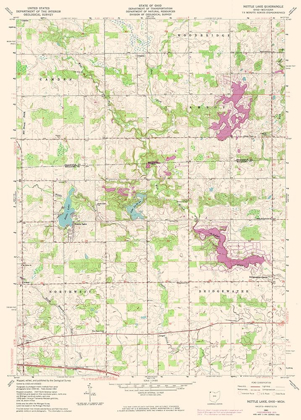 Picture of NETTLE LAKE OHIO QUAD - USGS 1961