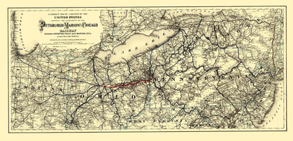 Picture of PITTSBURGH, MARION AND CHICAGO RAILWAY 1887
