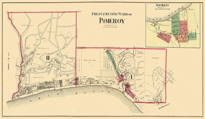 Picture of POMEROY, NEW HAVEN OHIO LANDOWNER - HAYES 1877