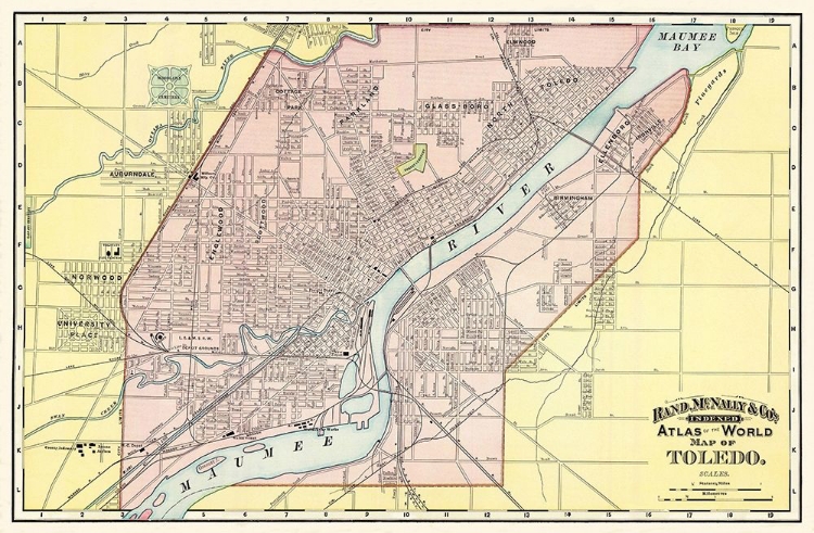 Picture of TOLEDO OHIO - RAND MCNALLY 1897