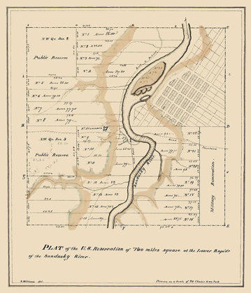 Picture of TWO MILES SQUARE OHIO - WILLIAMS 1817