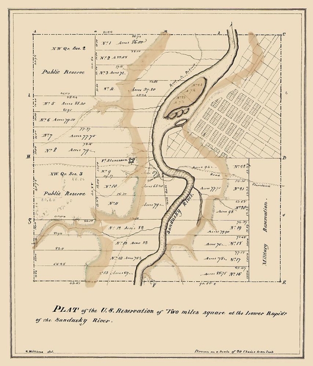 Picture of TWO MILES SQUARE OHIO - WILLIAMS 1817