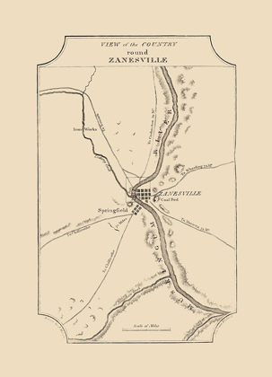 Picture of ZANESVILLE OHIO - MELISH 1812