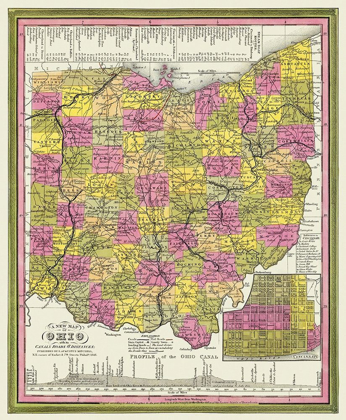 Picture of OHIO WITH CINCINNATI OHIO - MITCHELL 1846