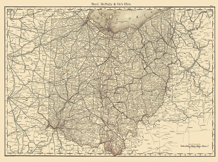 Picture of OHIO - RAND MCNALLY 1879