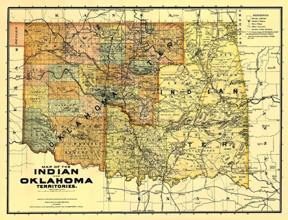 Picture of OKLAHOMA INDIAN TERRITORY - RAND MCNALLY 1894