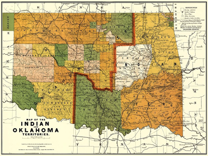 Picture of OKLAHOMA INDIAN TERRITORY - RAND MCNALLY 1892