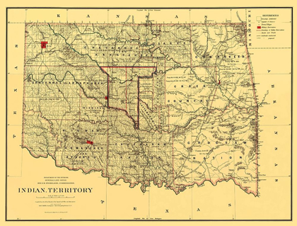 Picture of OKLAHOMA INDIAN TERRITORY - BIEN 1887