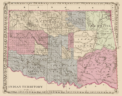 Picture of OKLAHOMA INDIAN TERRITORY - GARY 1873