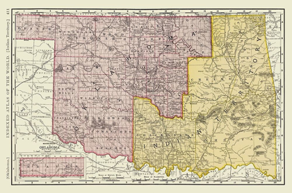 Picture of OKLAHOMA INDIAN TERRITORY - RAND MCNALLY 1897