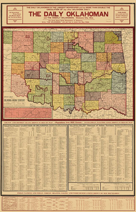 Picture of OKLAHOMA INDIAN TERRITORY - GEOGRAPHICAL PUB 1905