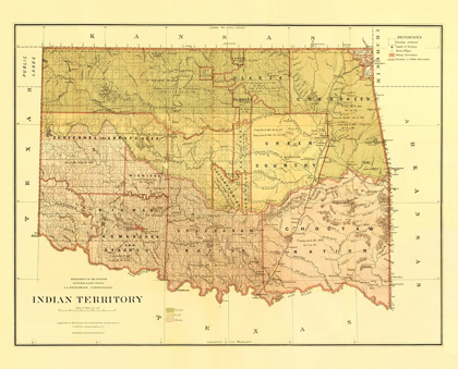 Picture of OKLAHOMA INDIAN TERRITORY - ROESER 1879