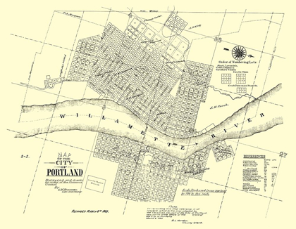 Picture of PORTLAND OREGON LANDOWNER - BURRAGE 1866