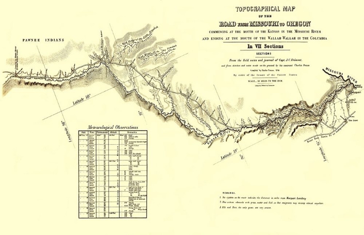 Picture of OREGON TRAIL KANSAS 1 OF 7 - FREMONT 1846