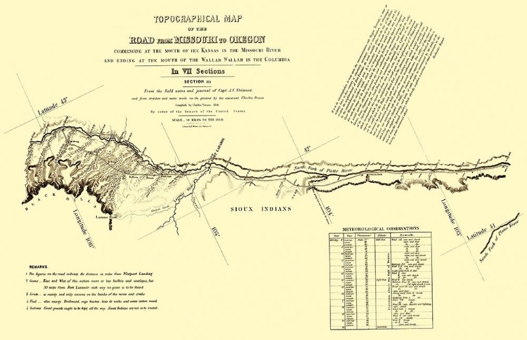 Picture of OREGON TRAIL WYOMING 3 OF 7 - FREMONT 1846