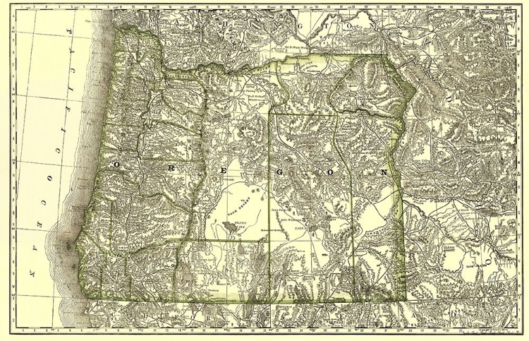Picture of OREGON - RAND MCNALLY 1876