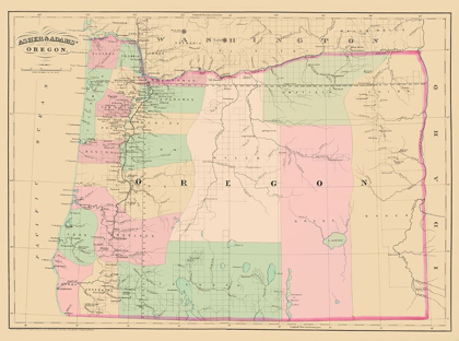 Picture of OREGON - ASHER AND ADAMS 1874
