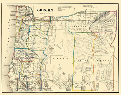 Picture of OREGON - USGLO 1866