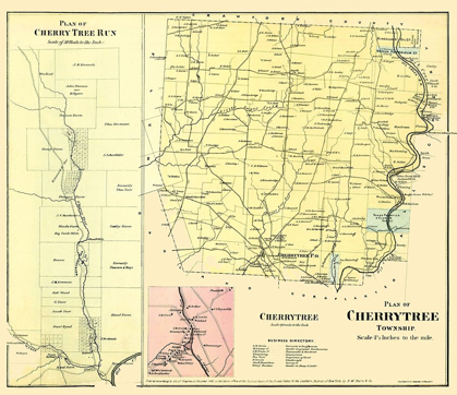 Picture of CHERRY TREE PENNSYLVANIA LANDOWNER - BEERS 1865