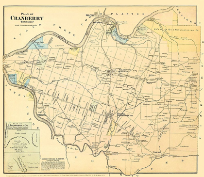 Picture of CRANBERRY PENNSYLVANIA LANDOWNER - BEERS 1885