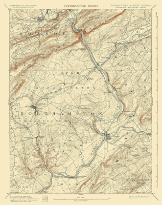 Picture of DELAWARE WATERGAP PENNSYLVANIA NEW JERSEY SHEET