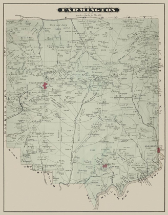 Picture of FARMINGTON PENNSYLVANIA LANDOWNER - CALDWELL 1877