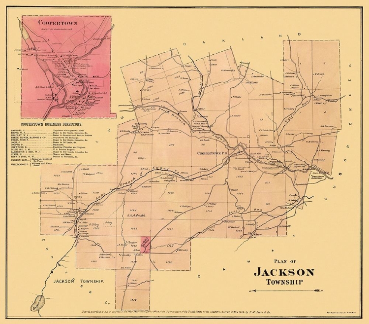 Picture of JACKSON PENNSYLVANIA LANDOWNER - BEERS 1865