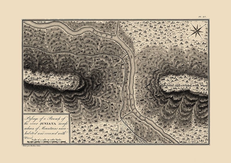 Picture of JUNIATA RIVER BRANCH, PENNSYLVANIA - COLLOT 1796