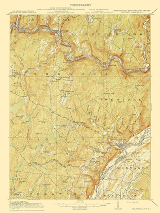 Picture of MILFORD NEW YORK NEW JERSEY QUAD - USGS 1915